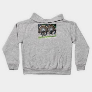 My Fanned Tail Feathers Are Bigger Than Yours Kids Hoodie